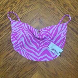 Jessica Simpson Women's Standard Cowl Neck Bikini Top Tulip Small, nwt
